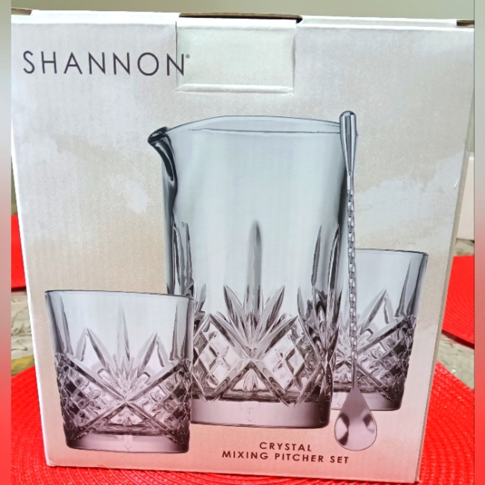 Shannon Godinger Crystal Mixing Pitcher Set